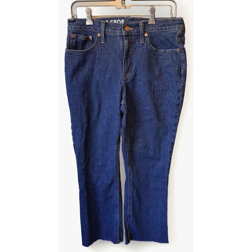 J.Crew Jeans Blue‎ Denim Women's Size 29 Demi Boot Crop Raw Hem